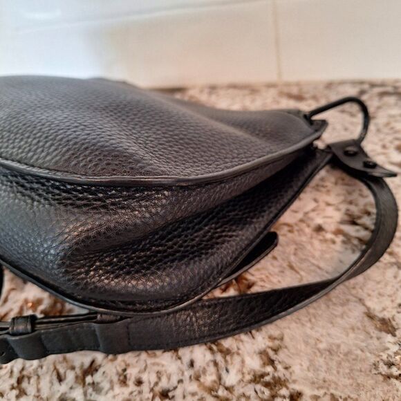 Rebecca Minkoff Saddle Black Leather Crossbody - Picture 6 of 14